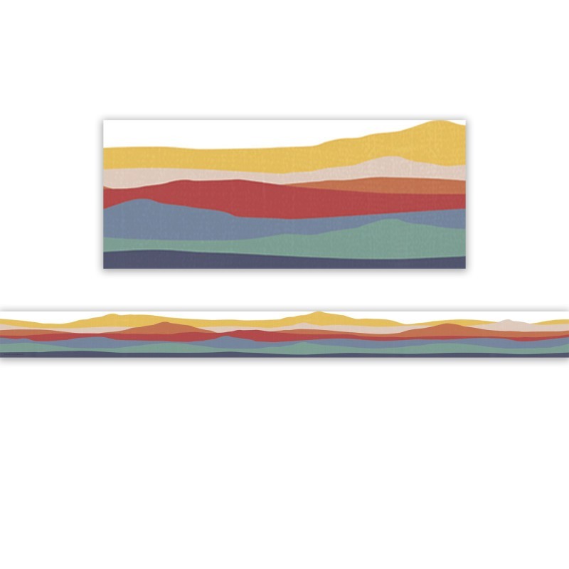 Teacher Created Resources® Moving Mountains Road Trip On the Horizon Die-Cut Border Trim, 35 Feet