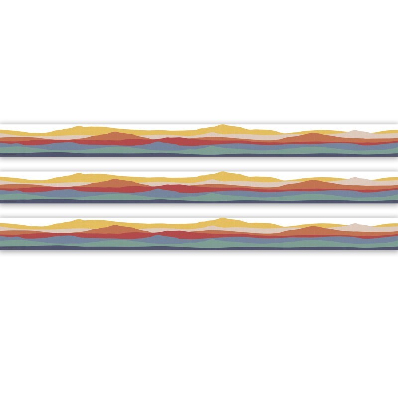Teacher Created Resources® Moving Mountains Road Trip On the Horizon Die-Cut Border Trim, 35 Feet Per Pack, 3 Packs