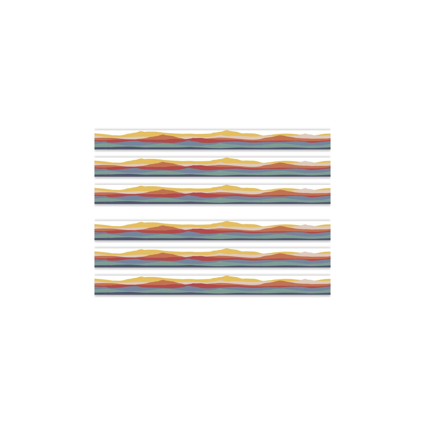 Teacher Created Resources® Moving Mountains Road Trip On the Horizon Die-Cut Border Trim, 35 Feet Per Pack, 6 Packs