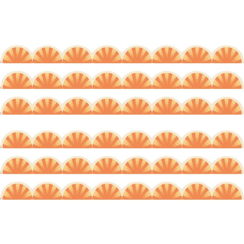 Teacher Created Resources® Moving Mountains Road Trip Sunshine Die-Cut Border Trim, 35 Feet Per Pack, 6 Packs