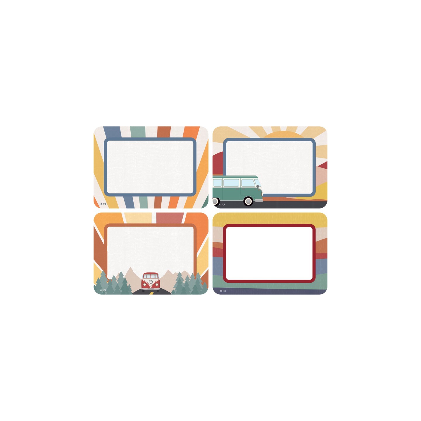 Teacher Created Resources® Moving Mountains Road Trip Name Tags/Labels - Multi-Pack, 3-1/2" x 2-1/2", Pack of 36