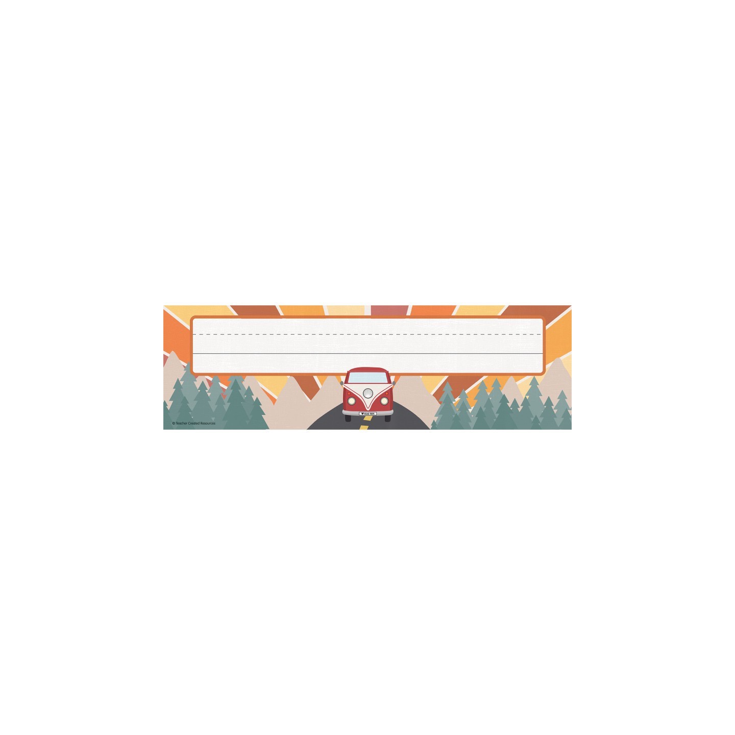 Teacher Created Resources® Moving Mountains Road Trip Flat Name Plates, Pack of 36