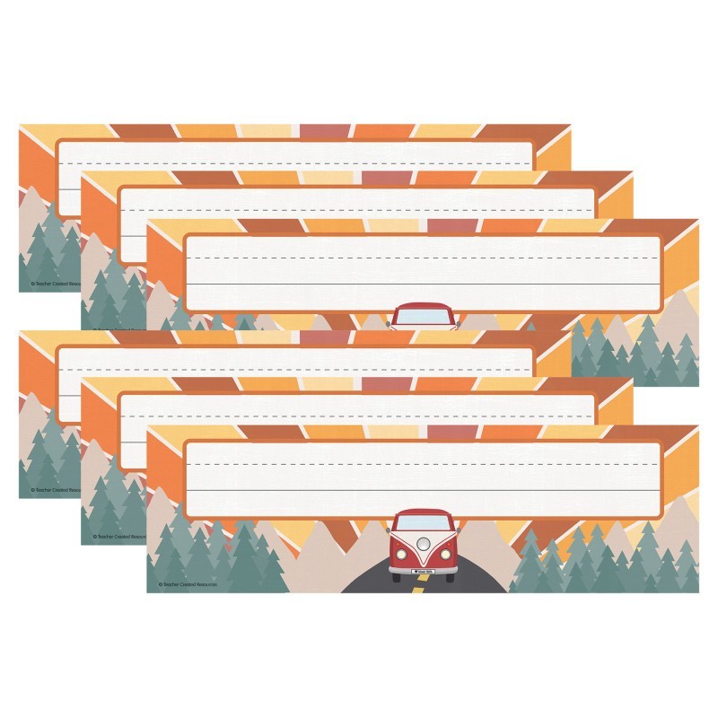 Teacher Created Resources® Moving Mountains Road Trip Flat Name Plates, 36 Per Pack, 6 Packs