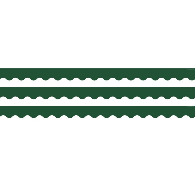 Teacher Created Resources® Pine Green Scalloped Border Trim, 35 Feet Per Pack, 3 Packs