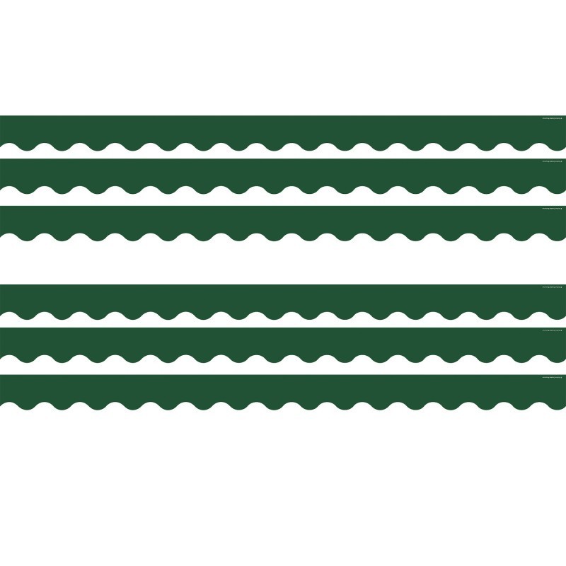 Teacher Created Resources® Pine Green Scalloped Border Trim, 35 Feet Per Pack, 6 Packs