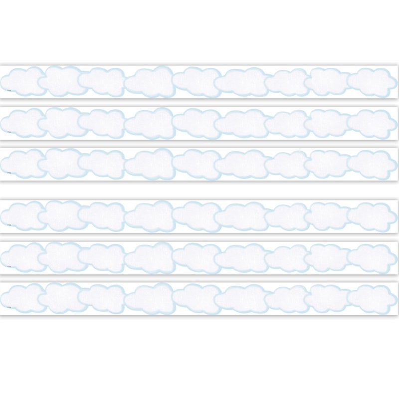 Teacher Created Resources® Clouds Die-Cut Border Trim, 35 Feet Per Pack, 6 Packs