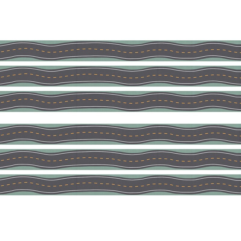 Teacher Created Resources® Road Trip Straight Border Trim, 35 Feet Per Pack, 6 Packs