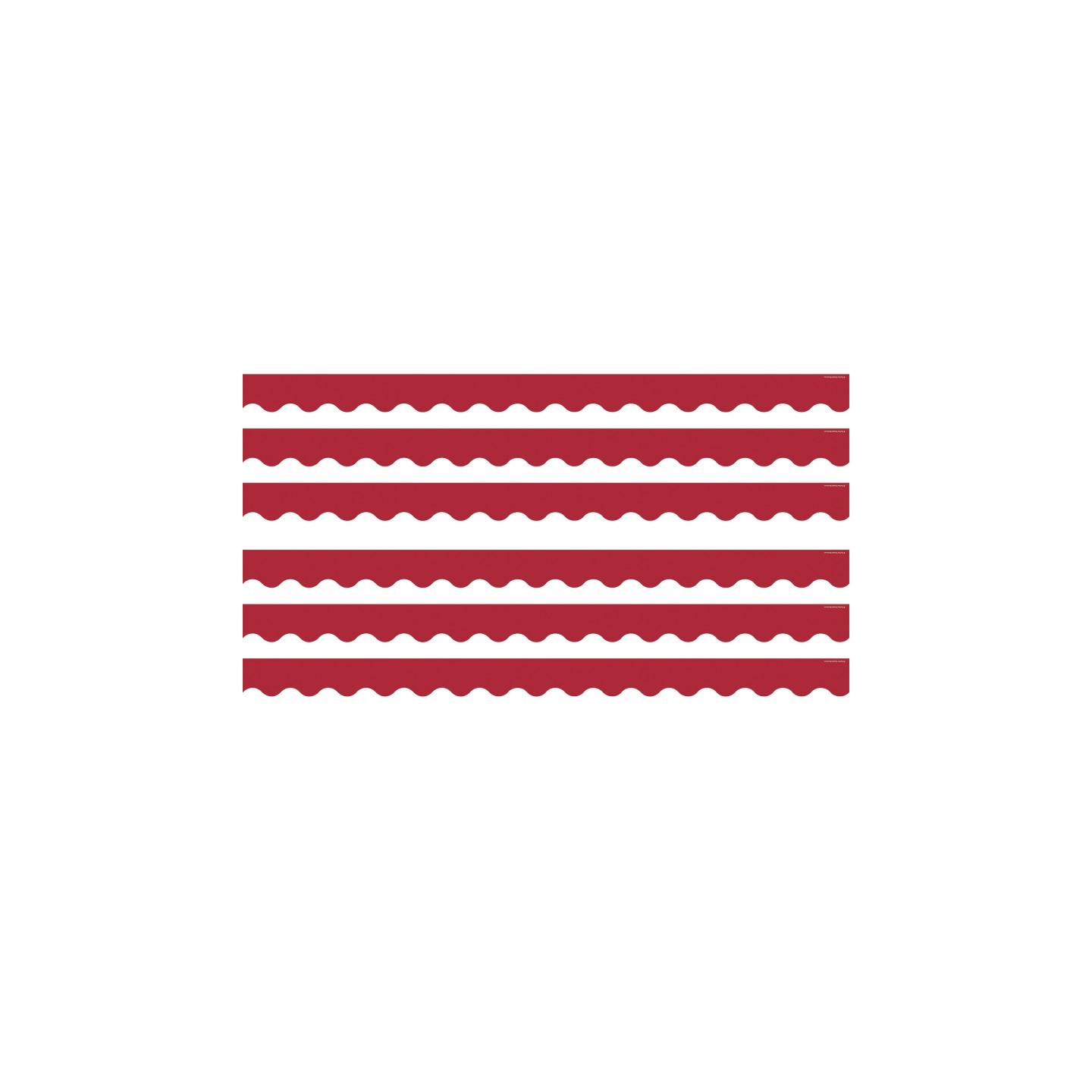 Teacher Created Resources® Cranberry Red Scalloped Border Trim, 35 Feet Per Pack, 6 Packs