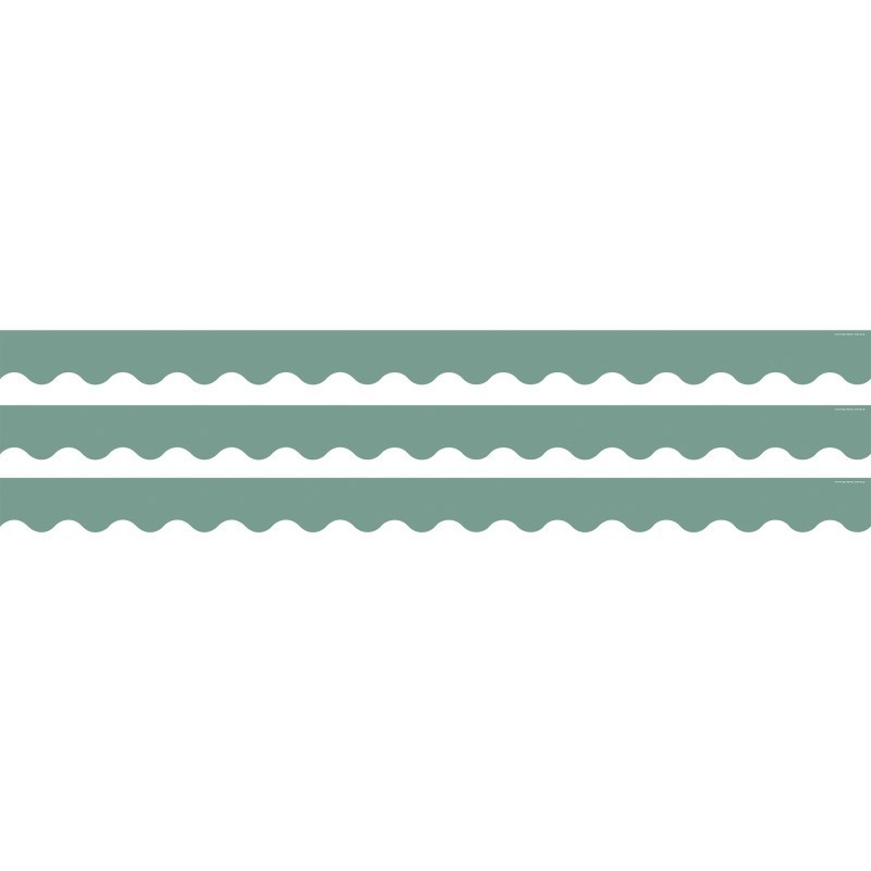 Teacher Created Resources® Retreat Green Scalloped Border Trim, 35 Feet Per Pack, 3 Packs