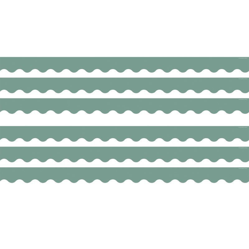 Teacher Created Resources® Retreat Green Scalloped Border Trim, 35 Feet Per Pack, 6 Packs