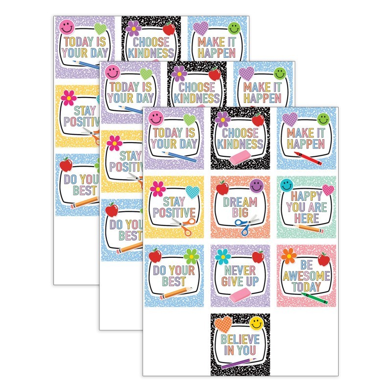 Teacher Created Resources® Cool for School Positive Sayings Accents, 30 Per Pack, 3 Packs