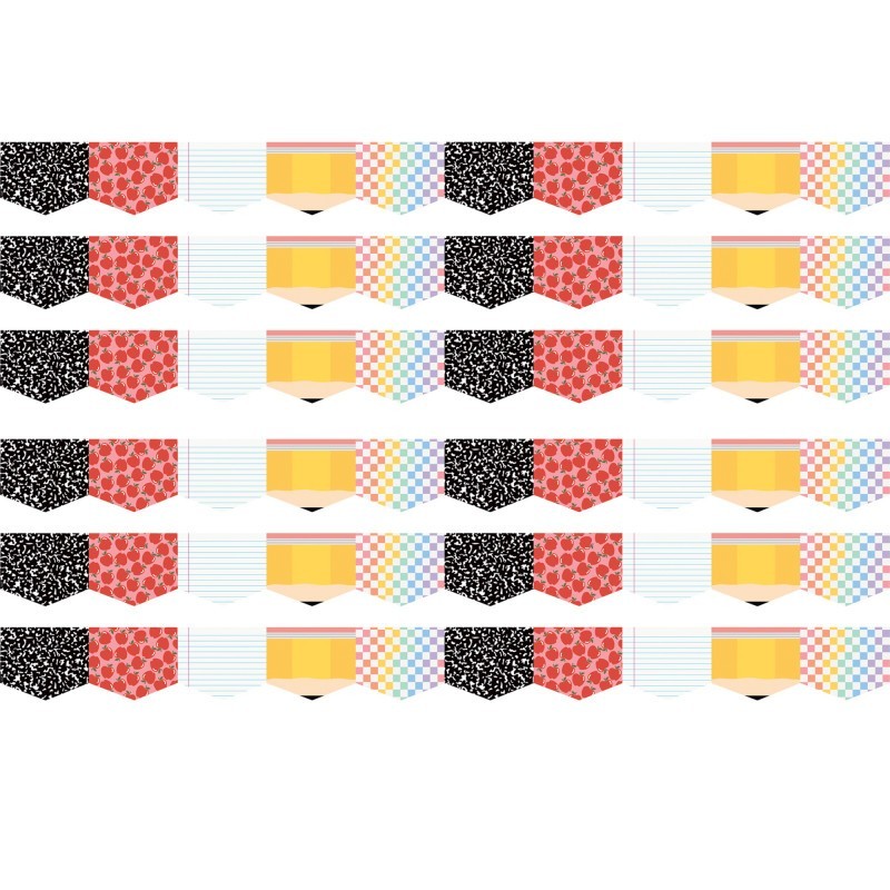Teacher Created Resources® Cool for School Die-Cut Border Trim, 35 Feet Per Pack, 6 Packs