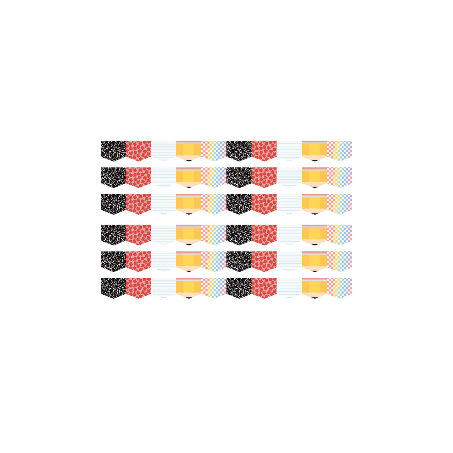 Teacher Created Resources® Cool for School Die-Cut Border Trim, 35 Feet Per Pack, 6 Packs