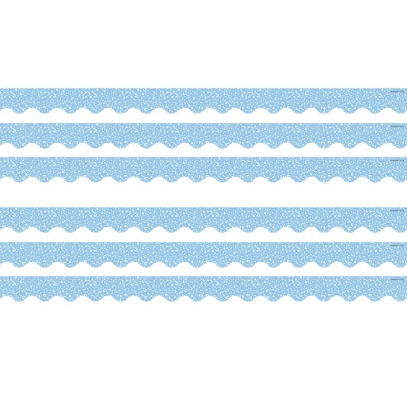 Teacher Created Resources® Composition Blue Scalloped Border Trim, 35 Feet Per Pack, 6 Packs