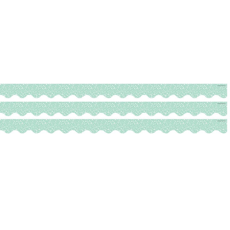 Teacher Created Resources® Composition Green Scalloped Border Trim, 35 Feet Per Pack, 3 Packs
