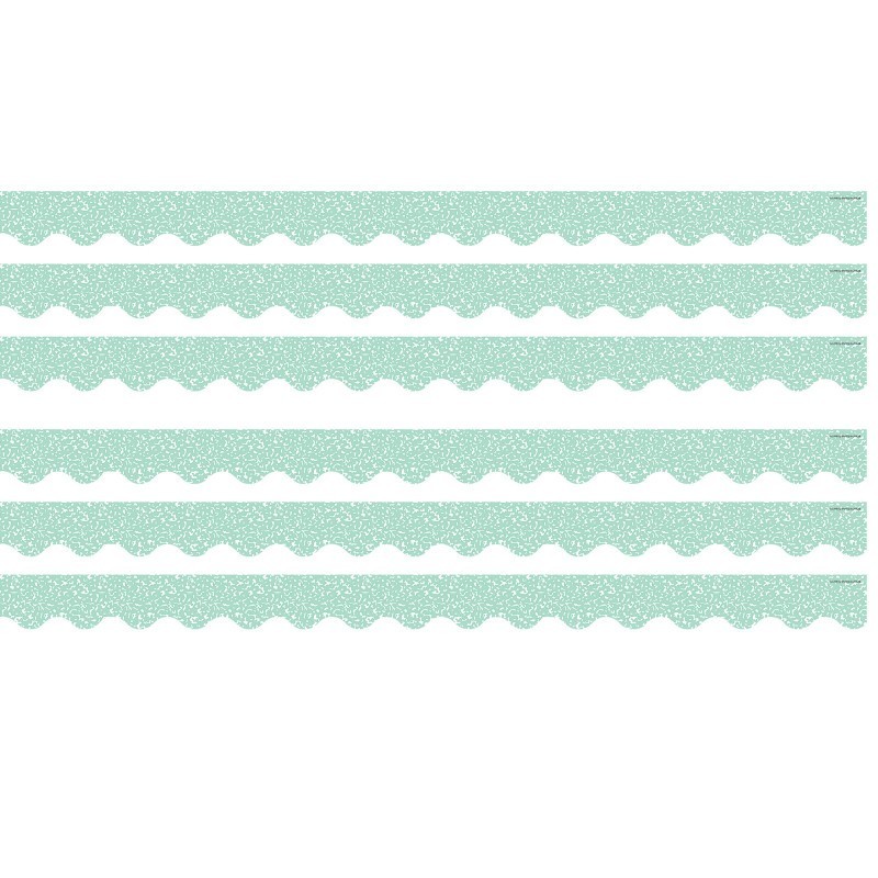 Teacher Created Resources® Composition Green Scalloped Border Trim, 35 Feet Per Pack, 6 Packs
