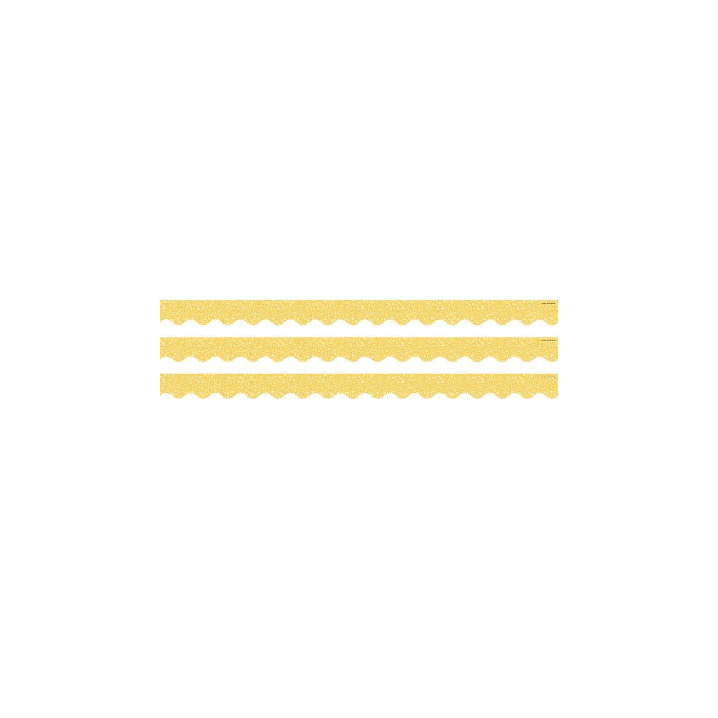 Teacher Created Resources® Composition Yellow Scalloped Border Trim, 35 Feet Per Pack, 3 Packs