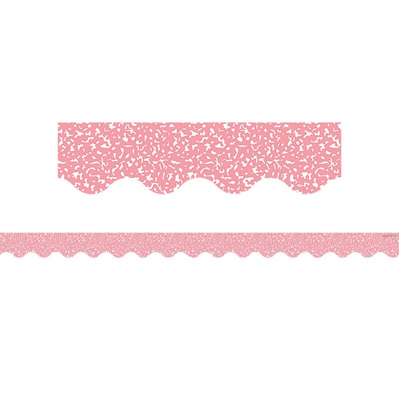 Teacher Created Resources® Composition Pink Scalloped Border Trim, 35 Feet