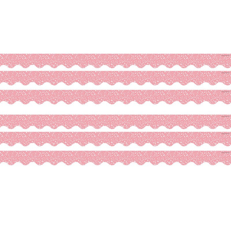 Teacher Created Resources® Composition Pink Scalloped Border Trim, 35 Feet Per Pack, 6 Packs