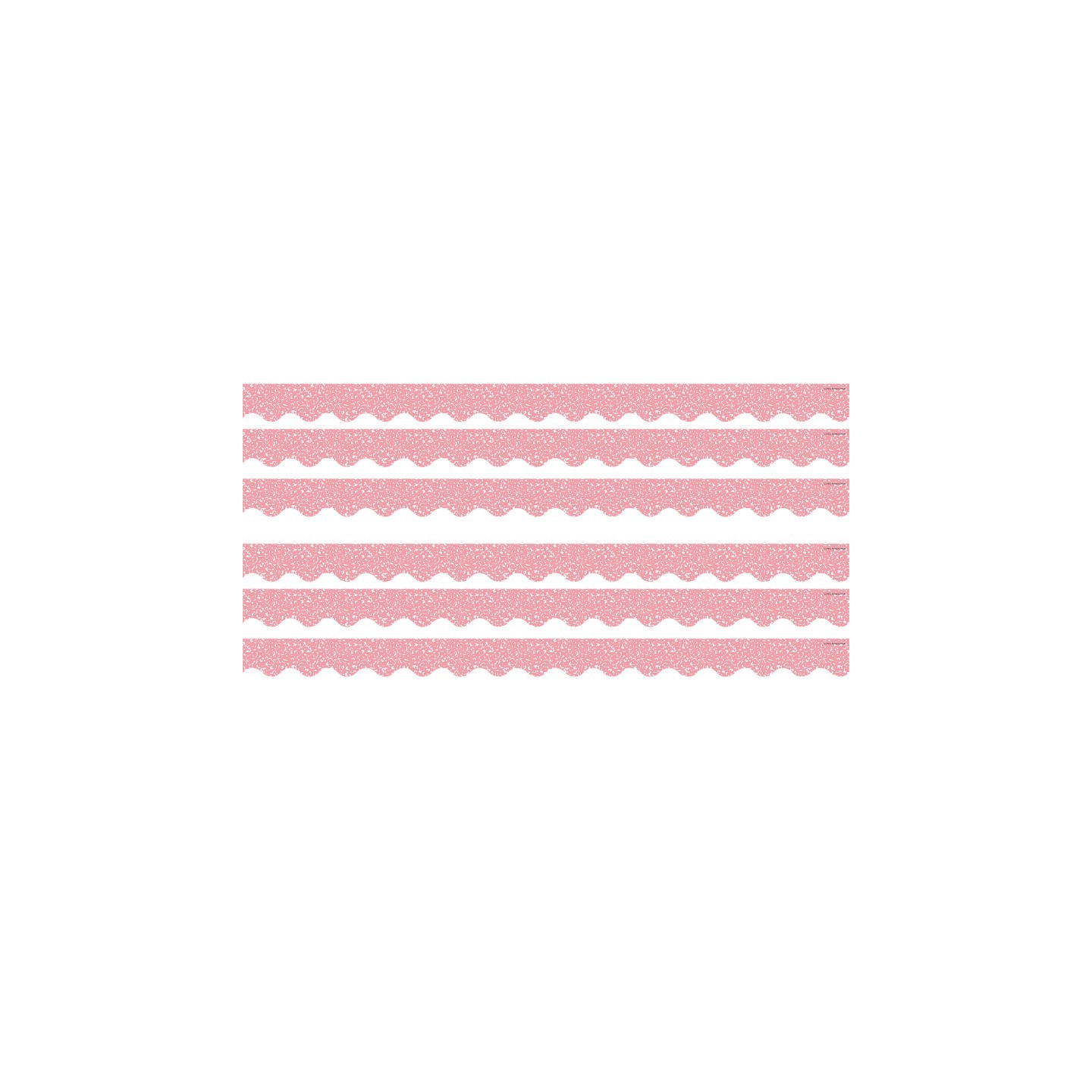 Teacher Created Resources® Composition Pink Scalloped Border Trim, 35 Feet Per Pack, 6 Packs