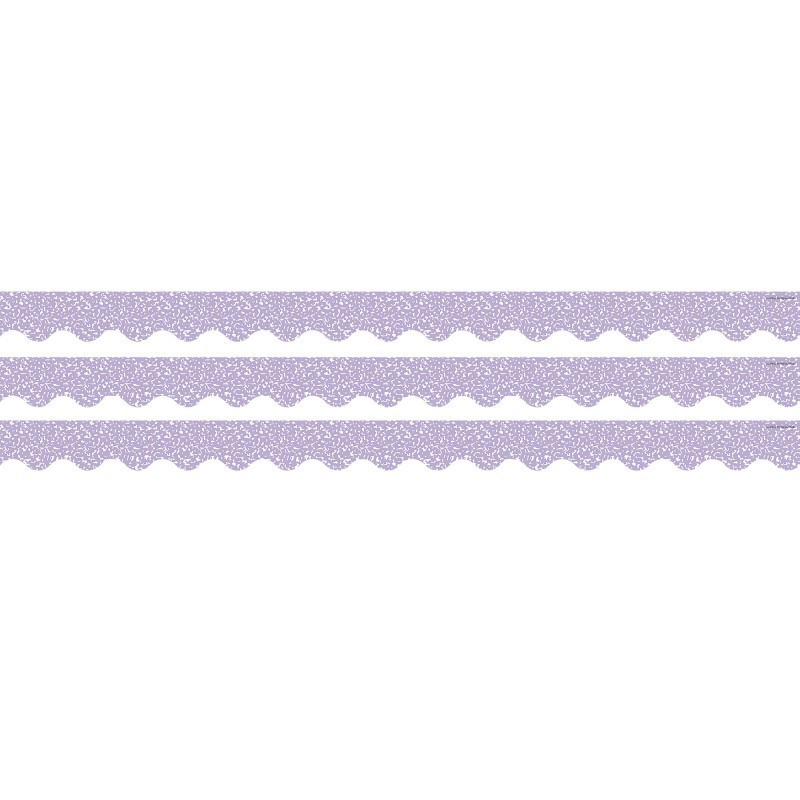 Teacher Created Resources® Composition Purple Scalloped Border Trim, 35 Feet Per Pack, 3 Packs