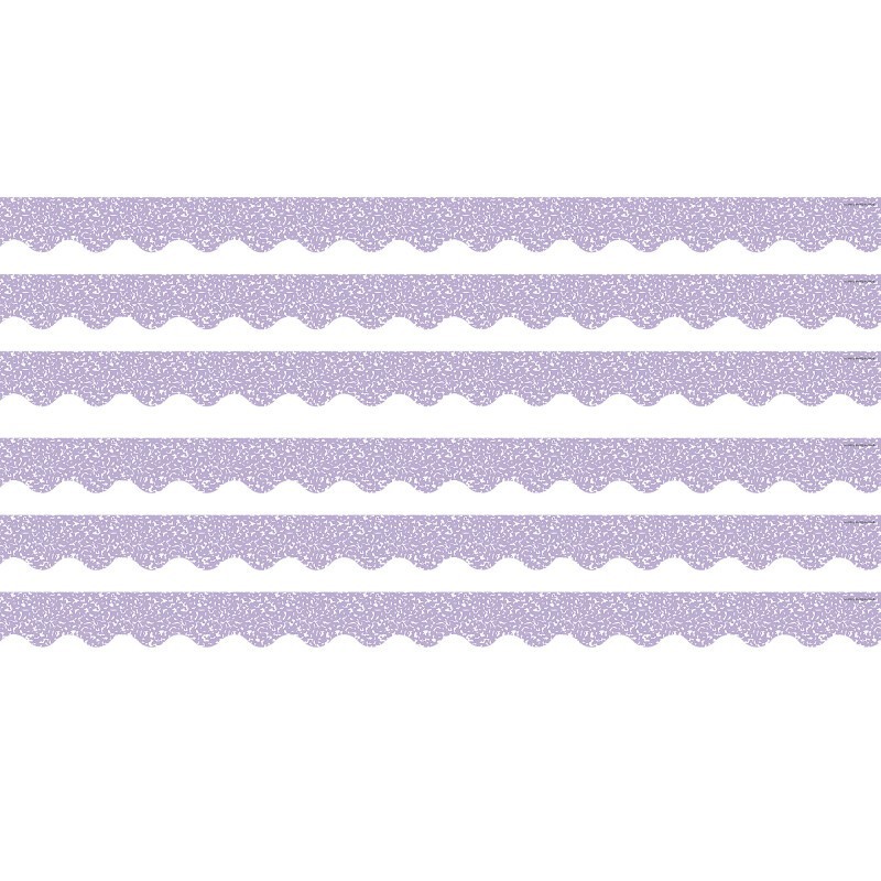 Teacher Created Resources® Composition Purple Scalloped Border Trim, 35 Feet Per Pack, 6 Packs