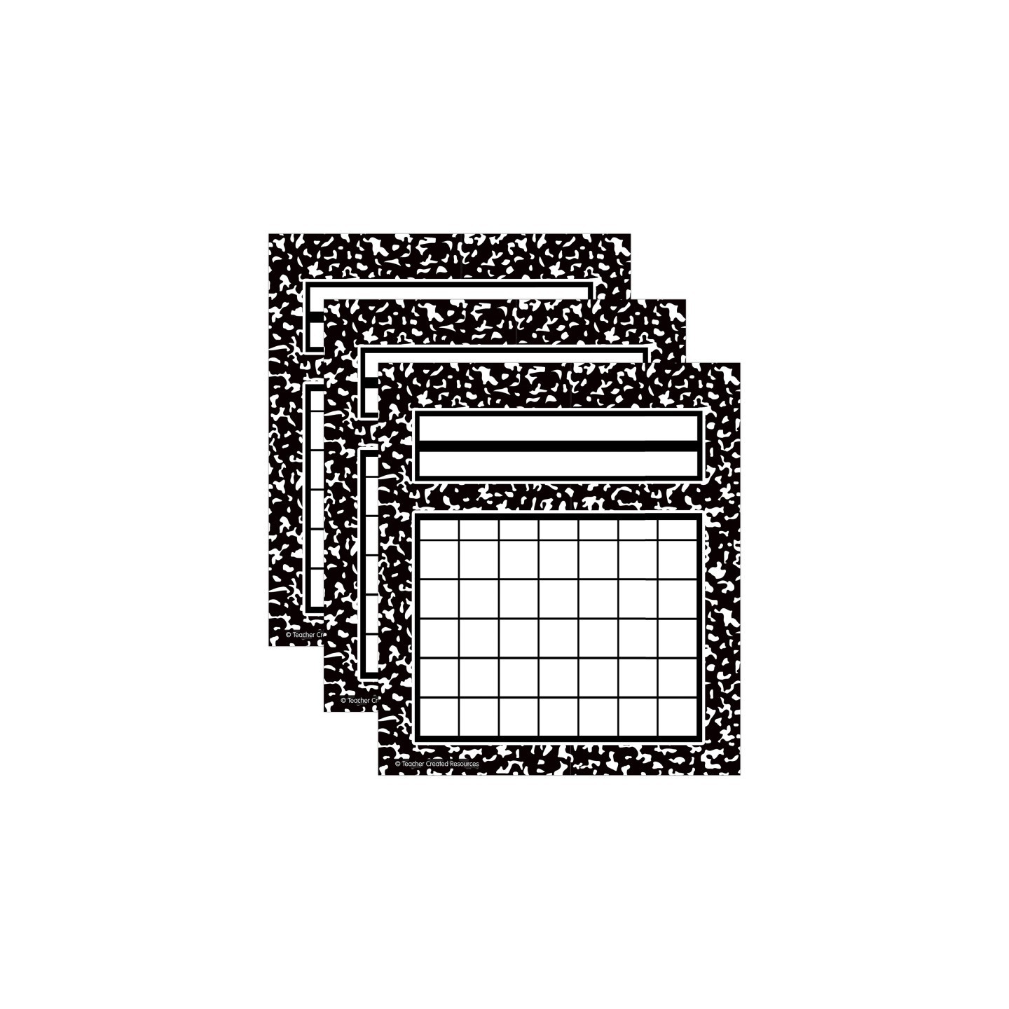 Teacher Created Resources® Cool for School Composition Incentive Charts, 36 Per Pack, 3 Packs
