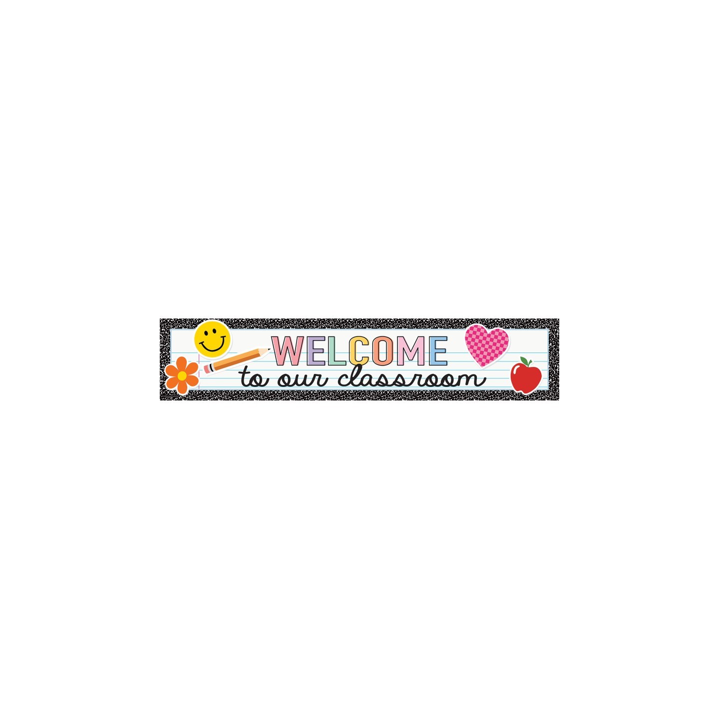 Teacher Created Resources® Cool for School Welcome to Our Classroom Banner, 8" x 39"