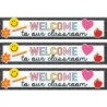 Teacher Created Resources® Cool for School Welcome to Our Classroom Banner, 8" x 39", Pack of 3