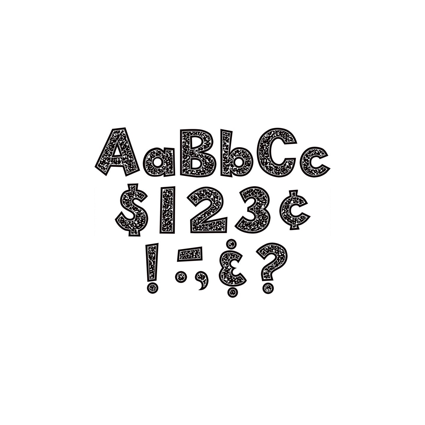 Teacher Created Resources® Composition 4" Fun Font Letters Combo Pack, 162 Pieces