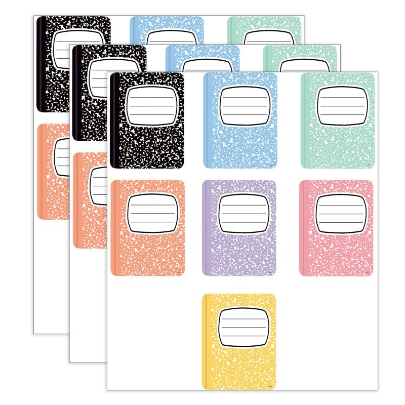 Teacher Created Resources® Cool For School Composition Books Accents, 30 Per Pack, 3 Packs