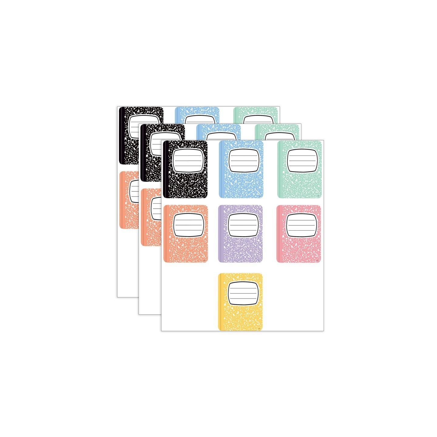 Teacher Created Resources® Cool For School Composition Books Accents, 30 Per Pack, 3 Packs
