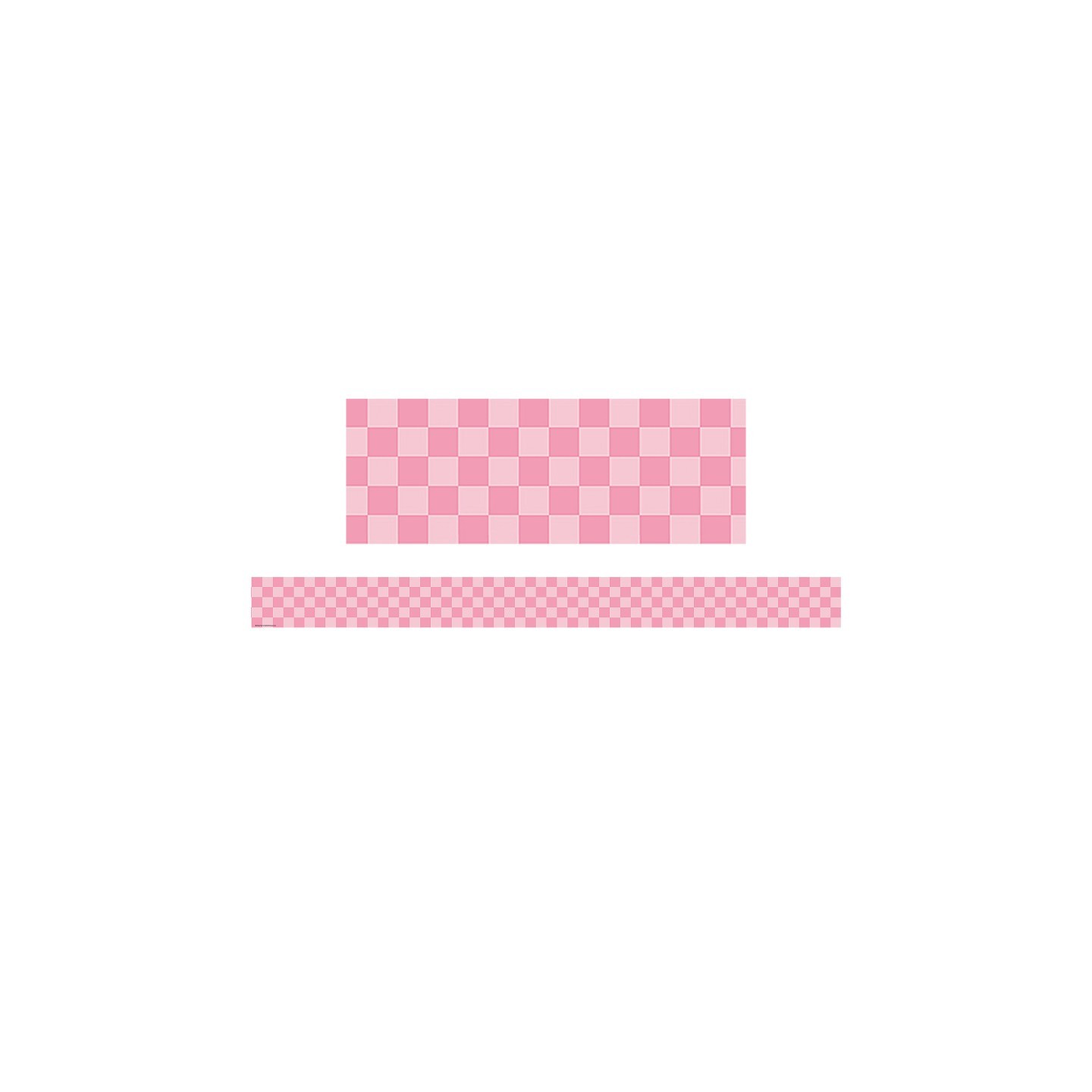 Teacher Created Resources® Cool for School Pink Checkers Straight Border Trim, 35 Feet