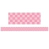 Teacher Created Resources® Cool for School Pink Checkers Straight Border Trim, 35 Feet