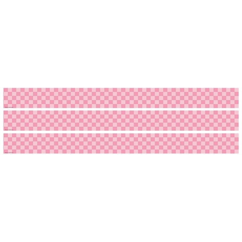 Teacher Created Resources® Cool for School Pink Checkers Straight Border Trim, 35 Feet Per Pack, 3 Packs