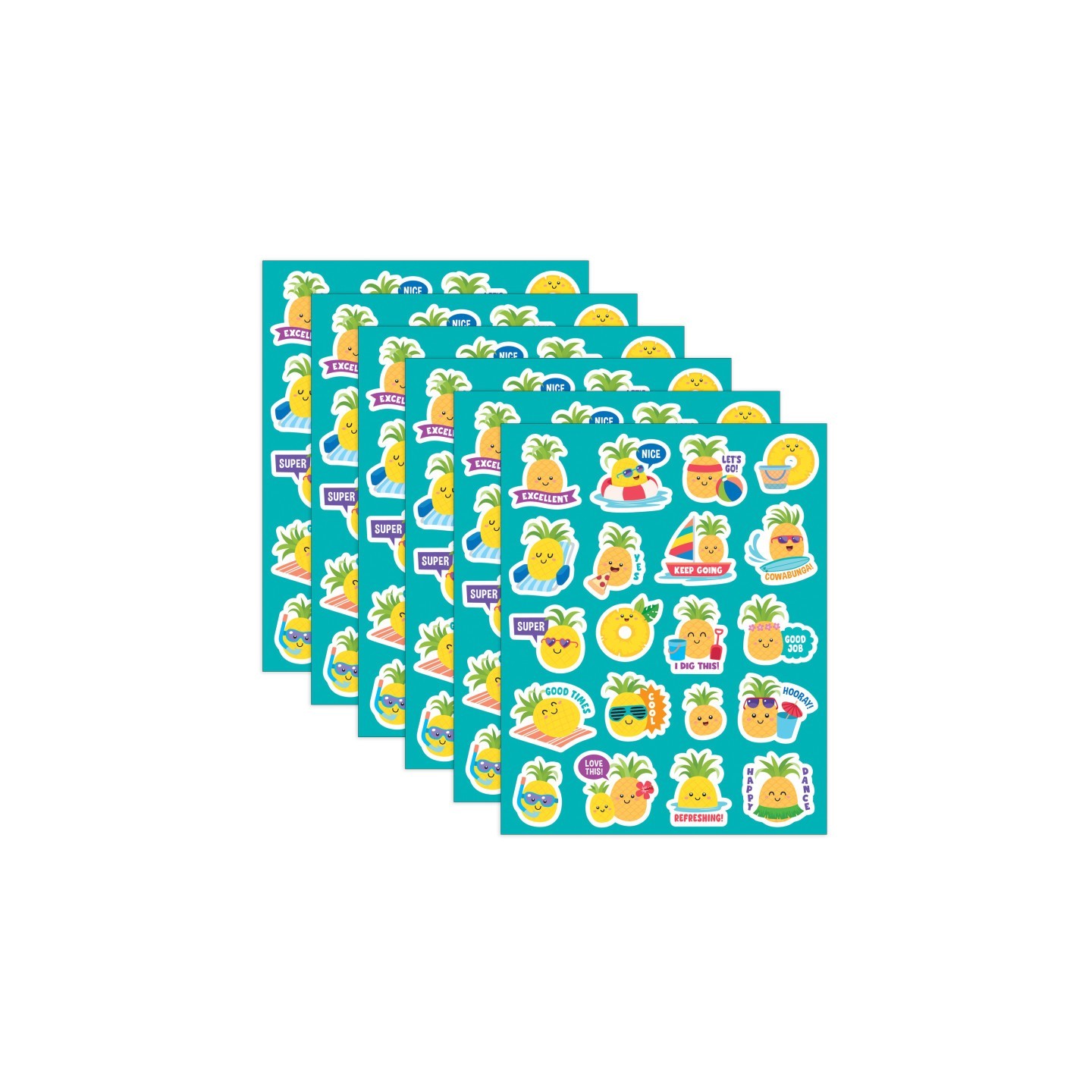 Teacher Created Resources® Pineapple Smelly Stickers, 120 Per Pack, 6 Packs