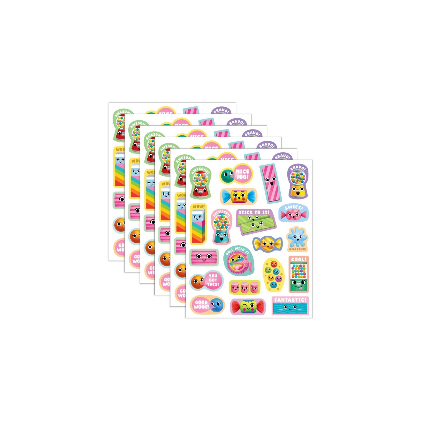 Teacher Created Resources® Bubble Gum Smelly Stickers, 120 Per Pack, 6 Packs