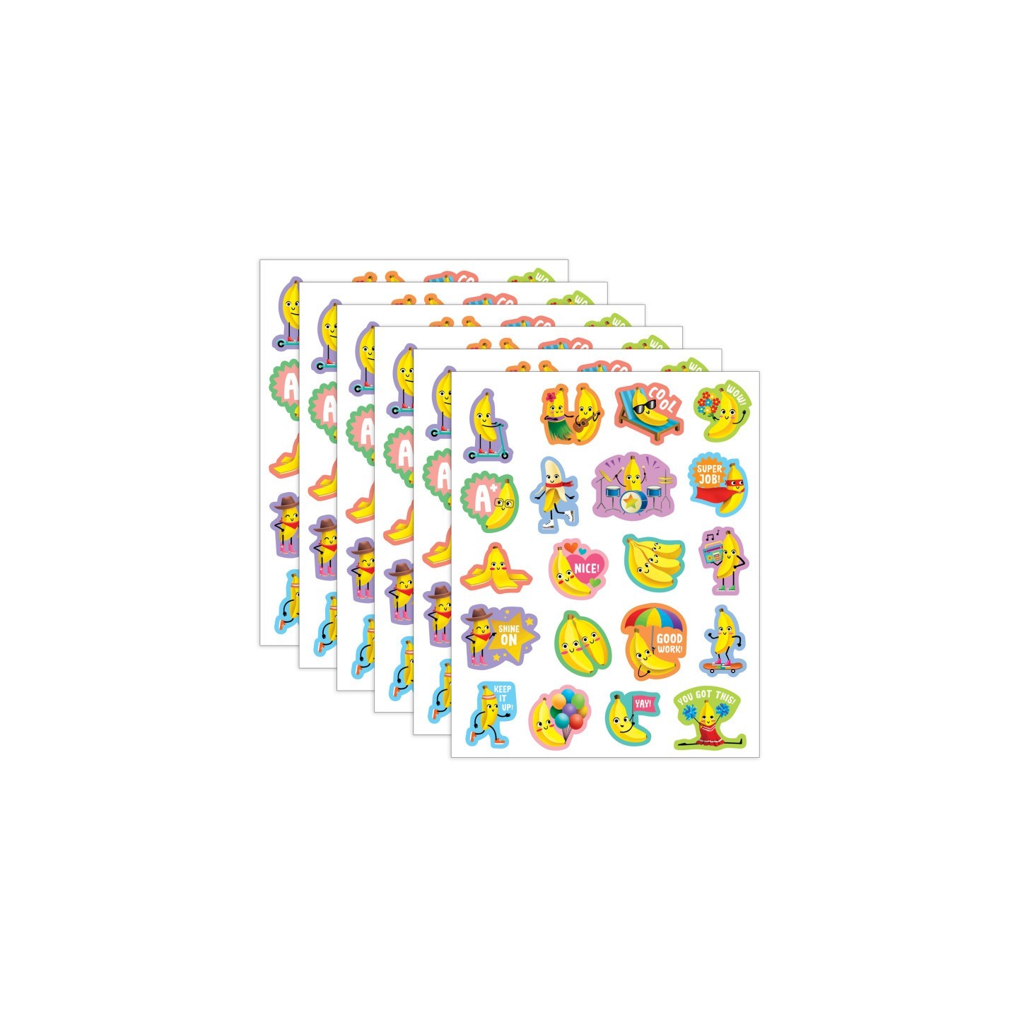 Teacher Created Resources® Banana Smelly Stickers, 120 Per Pack, 6 Packs