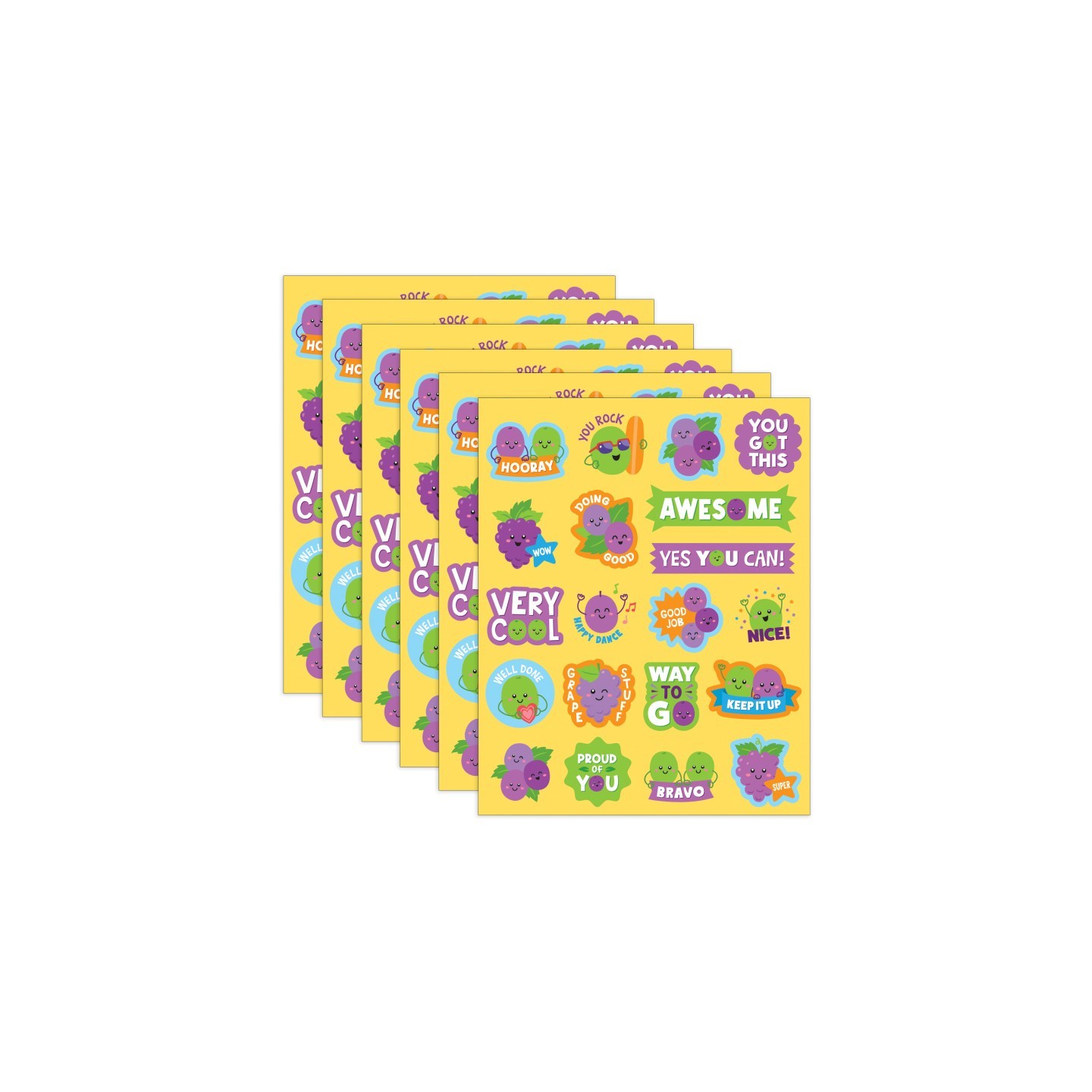 Teacher Created Resources® Grape Smelly Stickers, 120 Per Pack, 6 Packs
