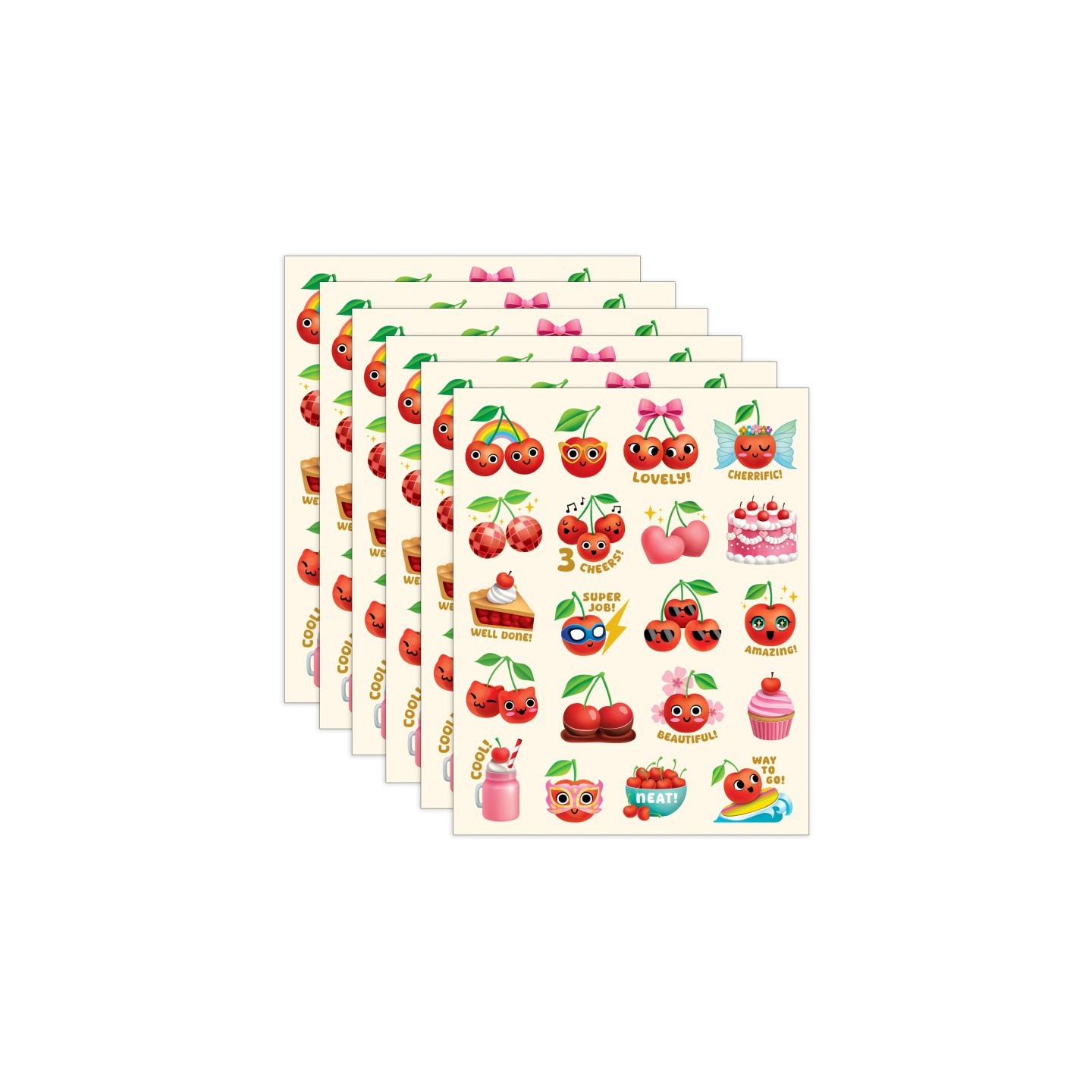 Teacher Created Resources® Cherry Smelly Stickers, 120 Per Pack, 6 Packs