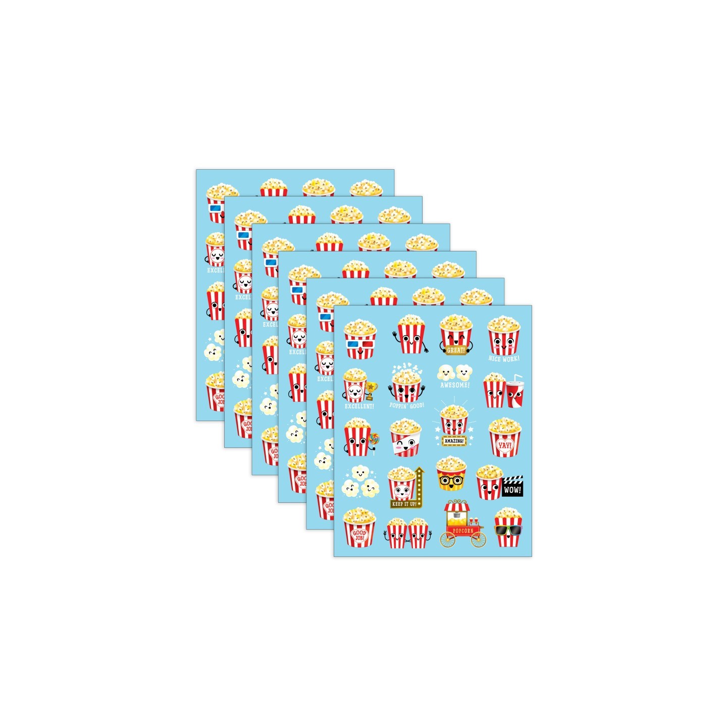Teacher Created Resources® Popcorn Smelly Stickers, 120 Per Pack, 6 Packs
