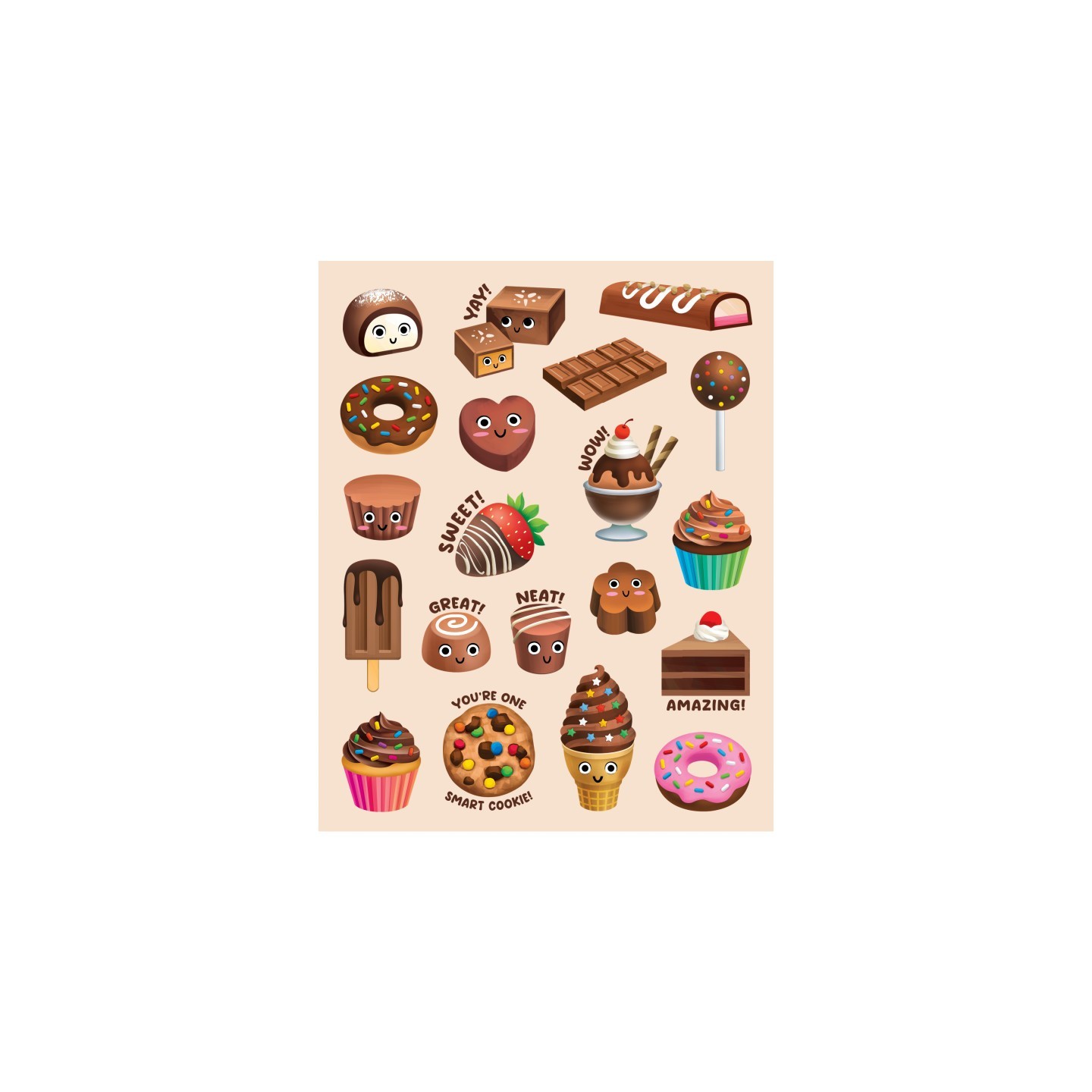 Teacher Created Resources® Chocolate Smelly Stickers, Pack of 120