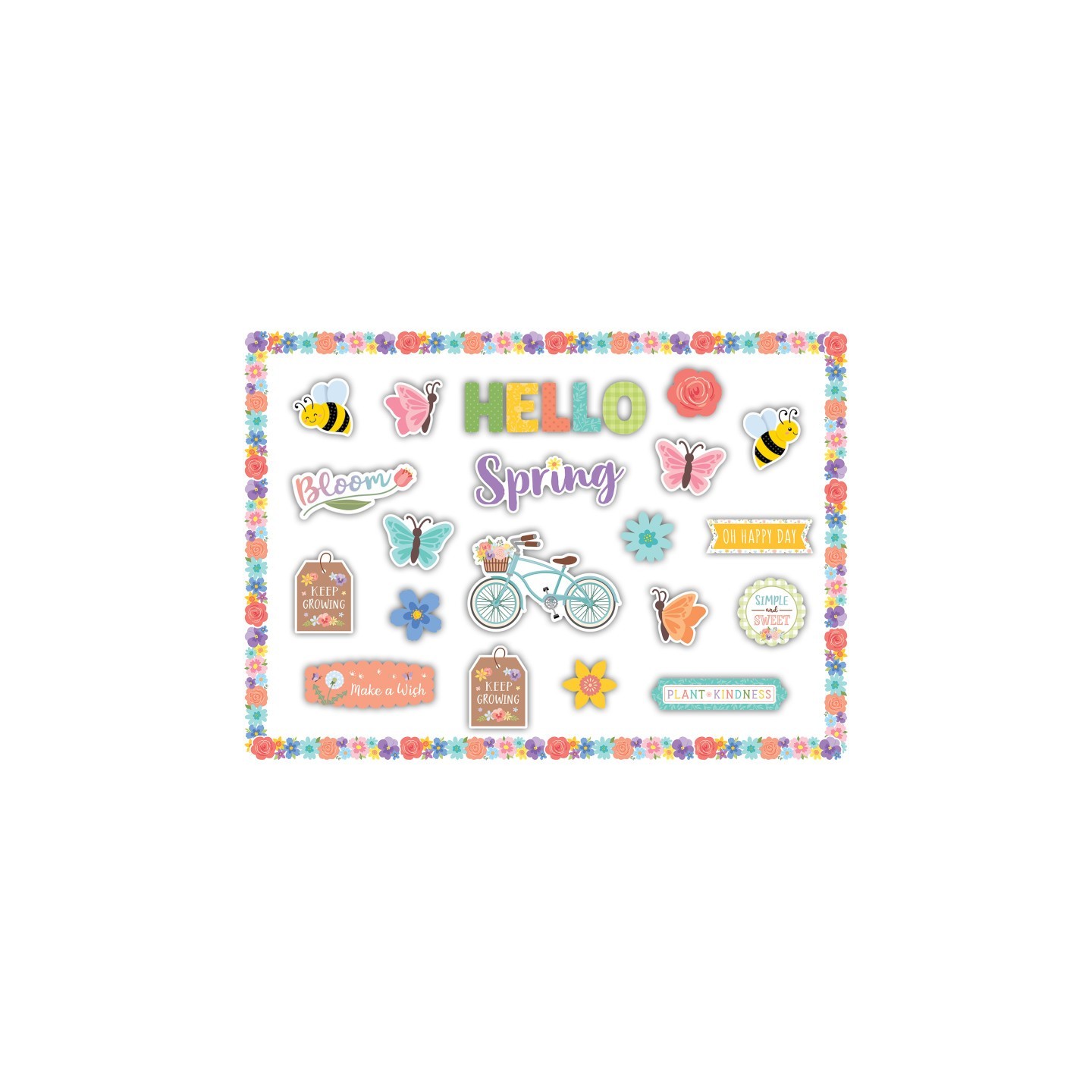 Teacher Created Resources® Hello Spring Create & Decorate Quick Kit, 94 Pieces