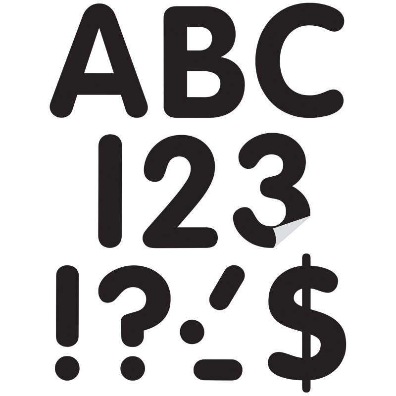 Teacher Created Resources® Black 4" Classic Self-Adhesive Letters Uppercase, 108 Pieces