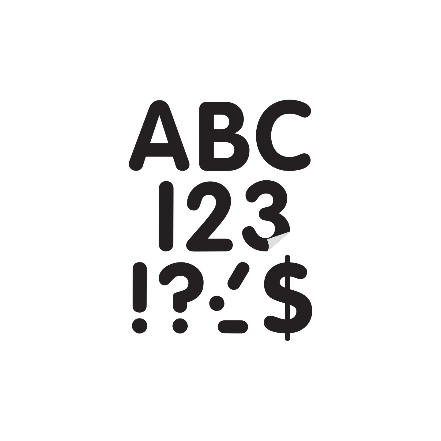 Teacher Created Resources® Black 4" Classic Self-Adhesive Letters Uppercase, 108 Pieces