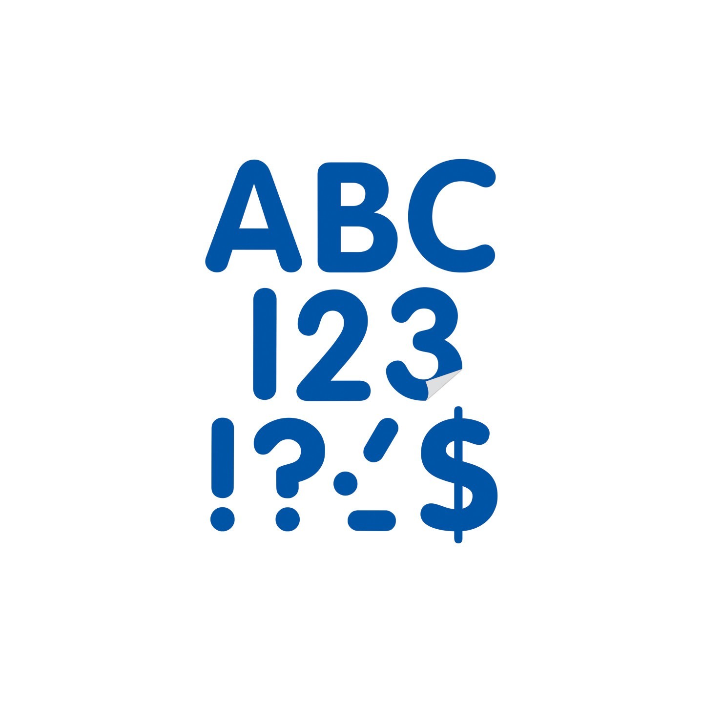 Teacher Created Resources® Blue 4" Classic Self-Adhesive Letters Uppercase, 108 Pieces