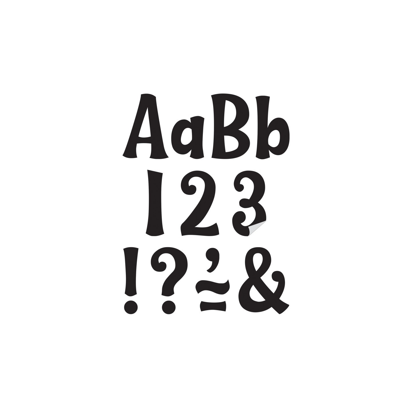 Teacher Created Resources® Black 4" Wild Whimsy Self-Adhesive Letters, 222 Pieces