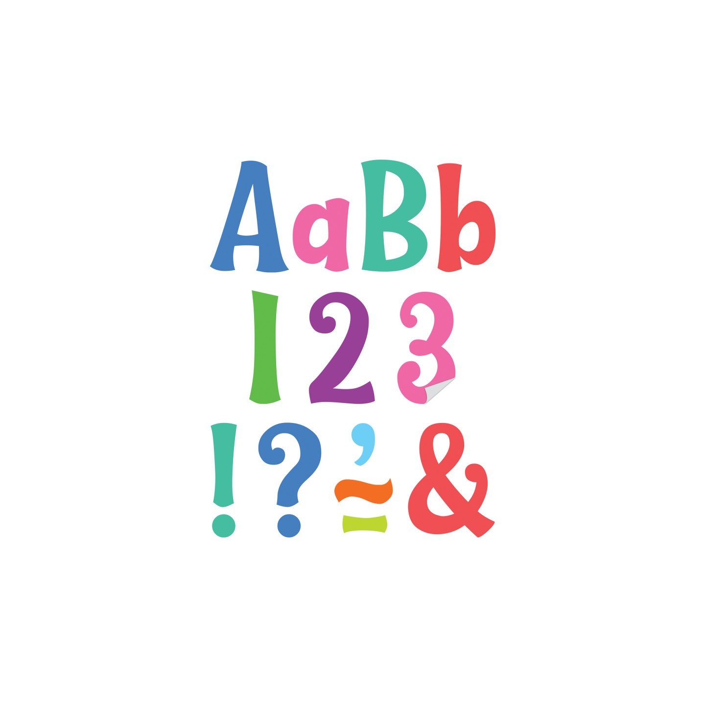 Teacher Created Resources® Colorful 4" Wild Whimsy Self-Adhesive Letters, 222 Pieces