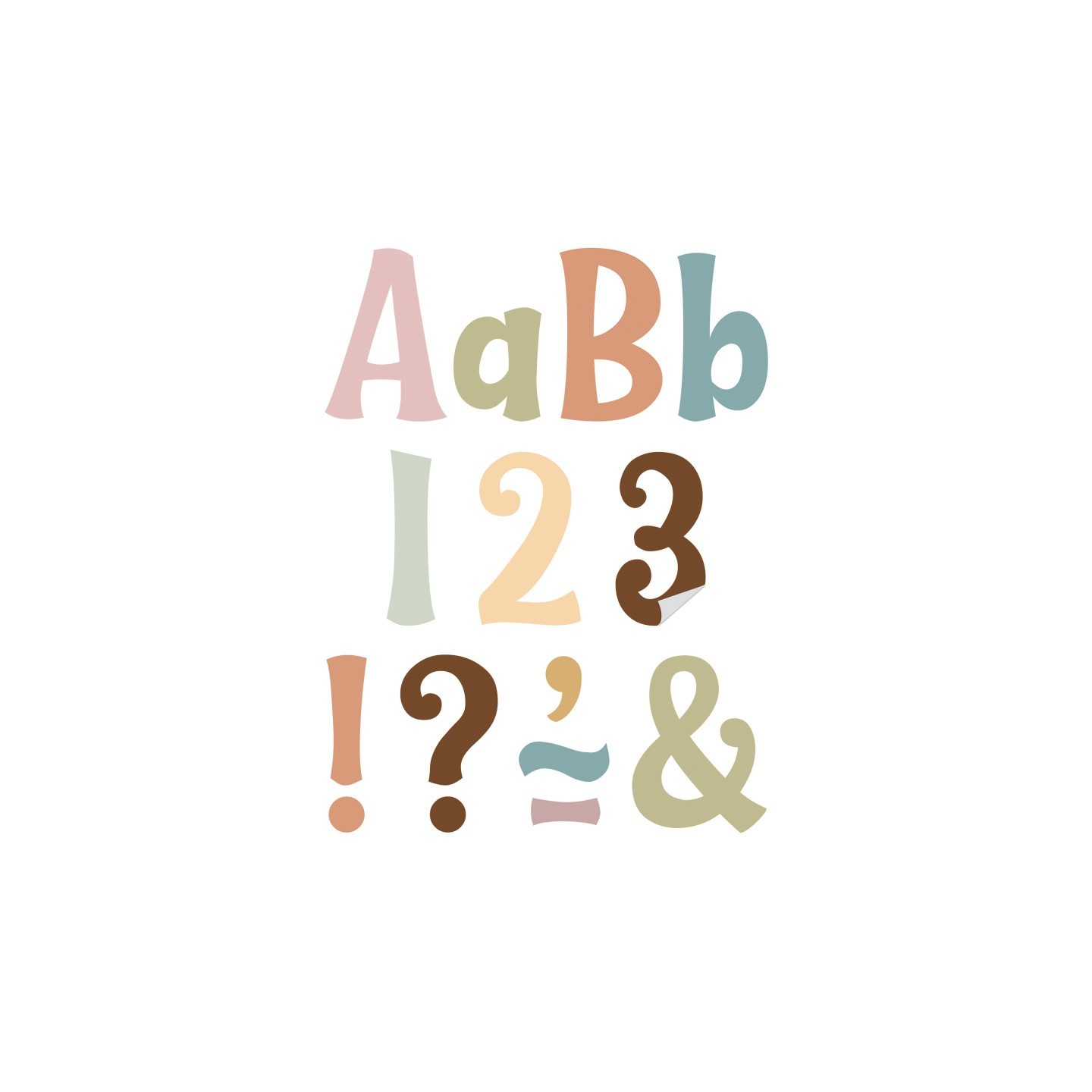 Teacher Created Resources® Calming Colors 4" Wild Whimsy Self-Adhesive Letters, 222 Pieces