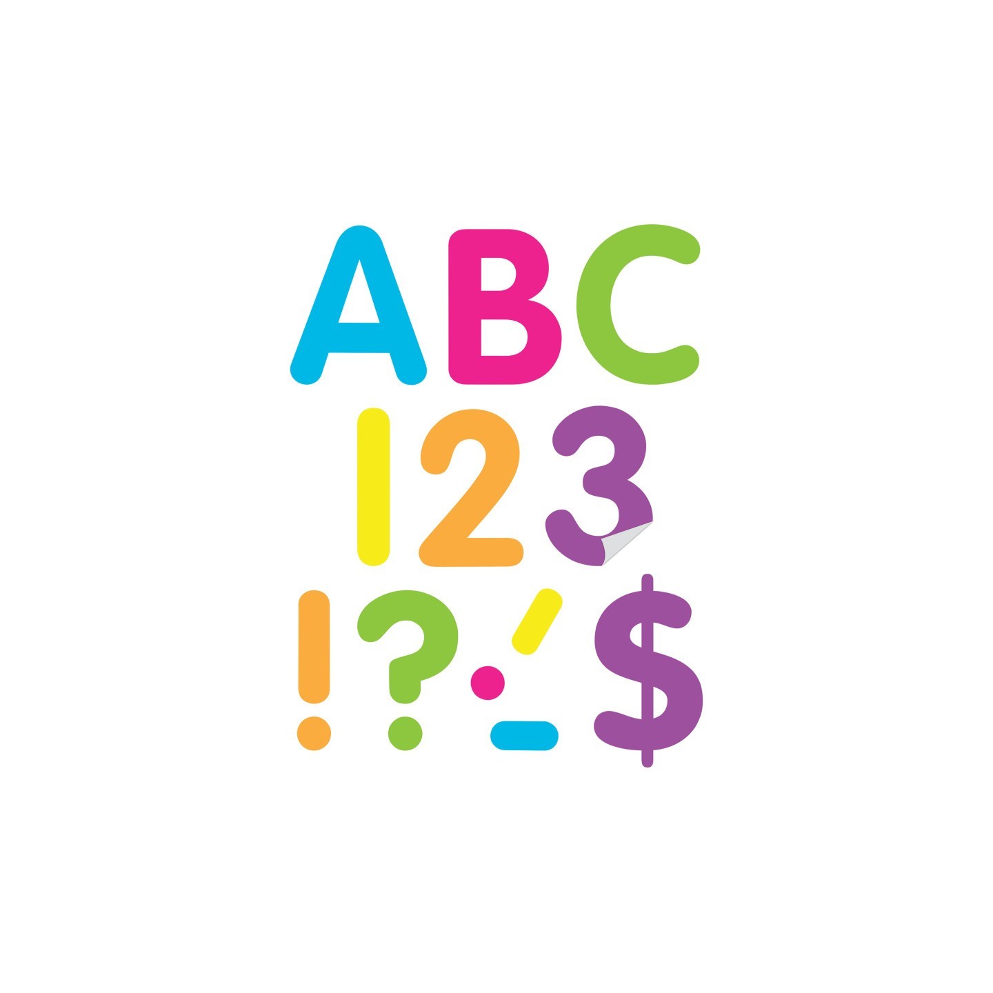 Teacher Created Resources® Brights 4" Classic Self-Adhesive Letters Uppercase, 108 Pieces